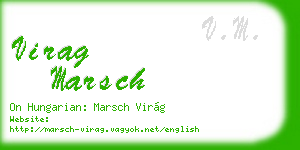 virag marsch business card